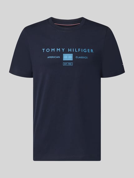 Tommy Hilfiger Regular Fit T-Shirt aus reiner Baumwolle Marine 2