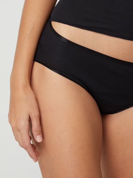 HANRO Slip van katoen - naadloos, model 'Cotton Seamless' Zwart - 5