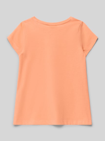 Produktfoto, Regular Fit T-shirt uit puur katoen van s.Oliver RED LABEL, look: effen, korte mouw, uitlopend, jersey, oranje kleur, zachte textuur