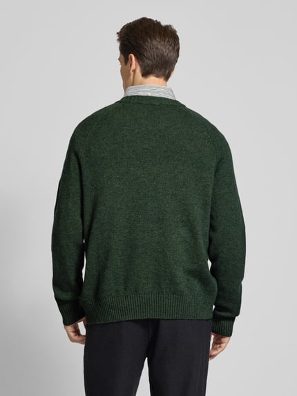 Les Deux Strickpullover mit Label-Print Modell 'Elliot' Khaki 5