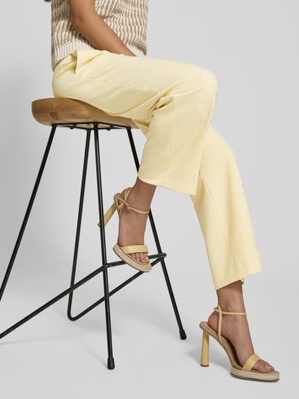 Raffaello Rossi Regular fit chino met verkort model, model 'OLESSA' Lichtgeel - 3
