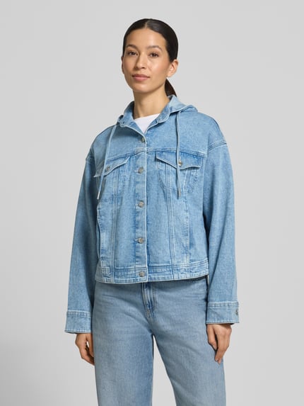 s.Oliver RED LABEL Relaxed Fit Jeansjacke aus Baumwoll-Mix Jeansblau 4
