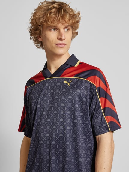 PUMA Performance Relaxed Fit Trikot mit Logo-Print Modell 'ROAD TO UNITY' Dunkelblau 3