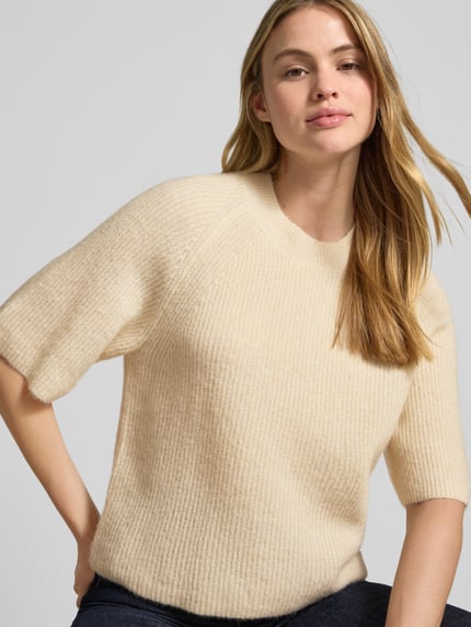 MSCH Copenhagen Gebreid shirt met wol, model 'Milania' Beige - 3
