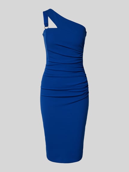 SISTAGLAM Knielanges Abendkleid mit Raffungen Modell 'AYA' Royal 2