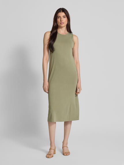 VILA Midikleid mit Rundhalsausschnitt Modell 'MODALA' Schilf 4