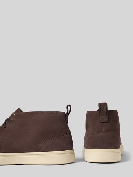 Produktfoto, Sneaker aus echtem Leder mit Logo-Detail Modell 'BALTMOORE' von Geox, braun, strukturierte cremefarbene Sohle, Herren-Sneaker