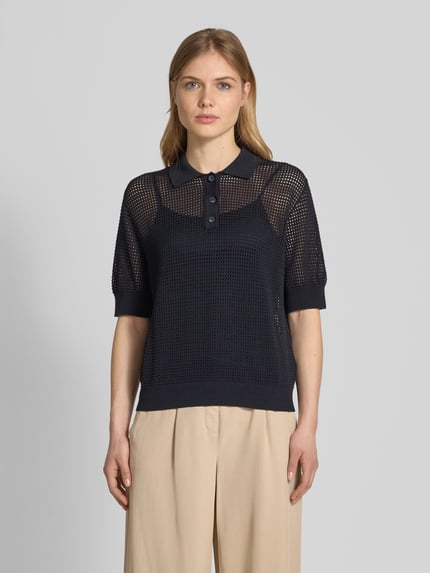IVY OAK Poloshirt mit Lochstickerei Modell 'FLO' Marine 4