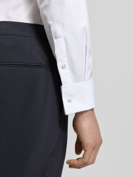 ETERNA Slim Fit Business-Hemd mit Knopfleiste Weiss 3