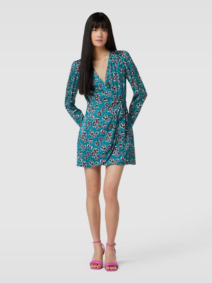 The Kooples Minikleid in Wickel-Optik Pink 1