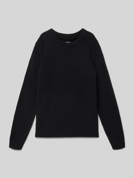 JACK & JONES Gebreide pullover met ribboorden Zwart - 1