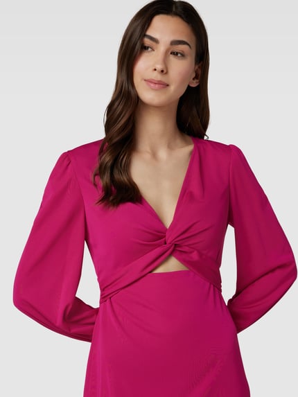 Lauren Ralph Lauren Cocktailjurk met cut-out en knoopdetail Fuchsia - 3