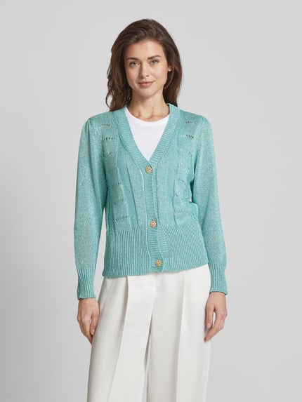 Be Pure Dutch Strickjacke aus Viskose-Mix in unifarbenem Design Lind 4