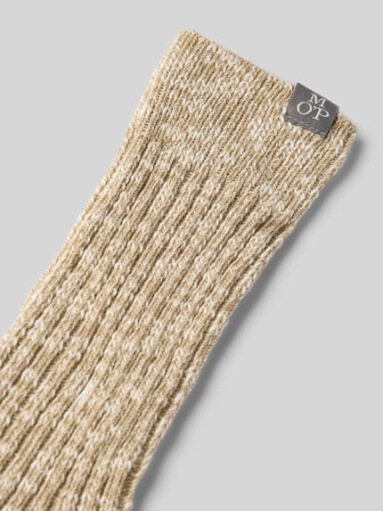 Marc O'Polo Socken mit Label-Patch Beige 2