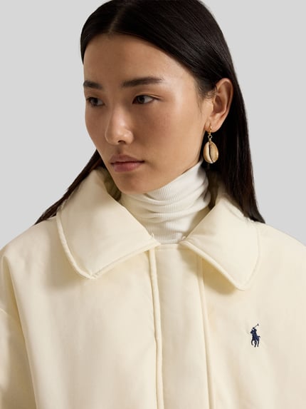 Polo Ralph Lauren Bomberka z odpinanym kołnierzem ze sztucznego futra Beżowy 3
