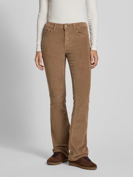 ONLY Flared corduroy broek van katoenmix, model 'MARY' Taupe - 4