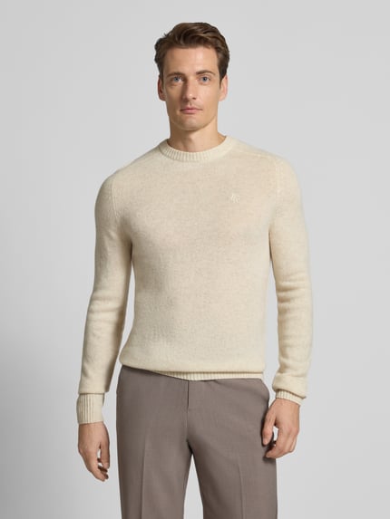 MCNEAL Regular Fit Strickpullover aus reiner Wolle Kitt Melange 4