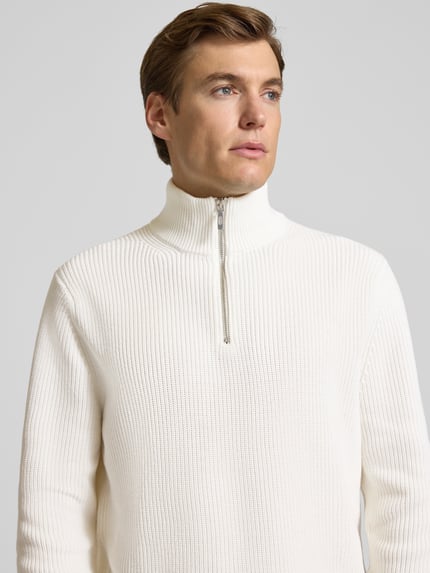 Antony Morato Regular Fit Strickpullover mit Woll-Anteil Offwhite 3
