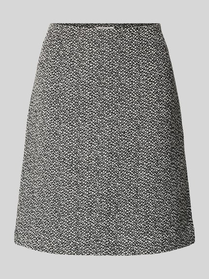 Produktfoto, Gerader Mini-Rock met ritssluiting van s.Oliver RED LABEL in all-over motief, regular fit, minilengte, bouclé materiaalverwerking