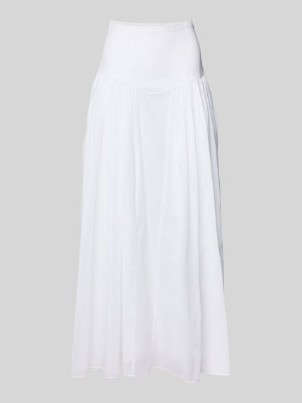 Bardot Maxirok in laagjeslook, model 'AMORETTE' Wit - 2