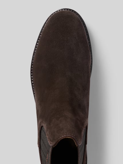 Productfoto, donkerbruine chelsea boots van echt leer model 'St Fairkon' van GANT, glad oppervlak met lichte structuur, Heren chelsea boots