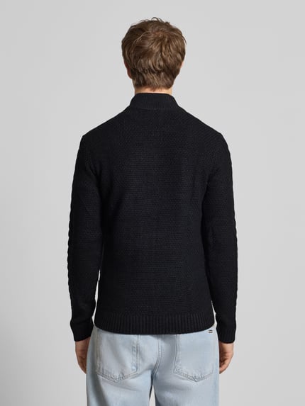 Blend Strickpullover mit Reißverschluss Modell 'BASIM' Black 5