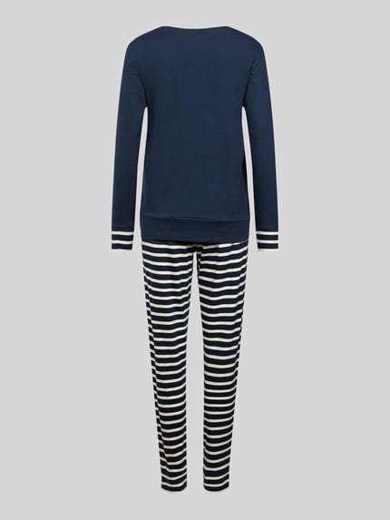 SCHIESSER Pyjama mit Streifenmuster Blau 3