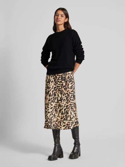 MSCH Copenhagen Loose fit gebreide pullover met wol model 'Festina' Zwart - 1