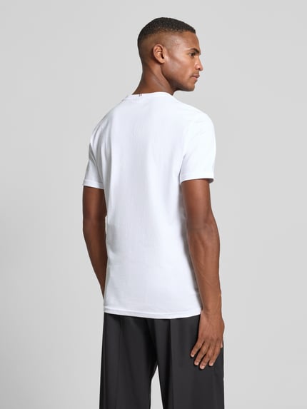 Les Deux T-Shirt mit Label-Print Modell 'Encore' Weiss 5