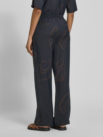 someday. Broek van viscosemix met elastische band, model 'Cevil nature' Donkerblauw - 5