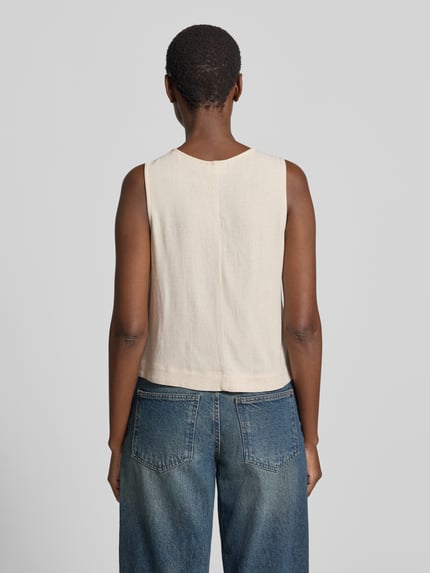 Jake*s Casual Bluse aus Viskose-Mix mit Knopfleiste Beige 5