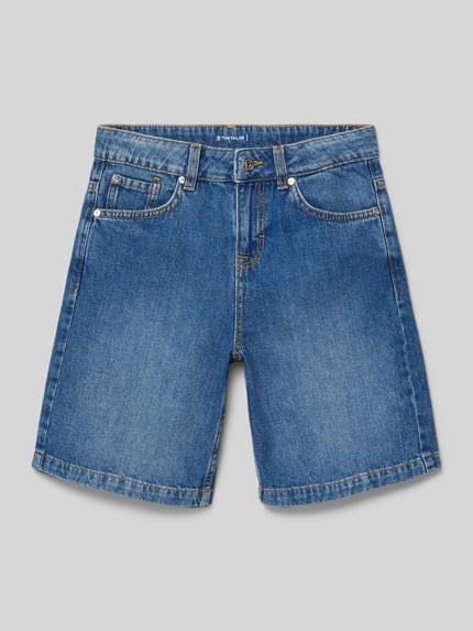 Tom Tailor Regular Fit Jeansshorts im 5-Pocket-Design Blau 1