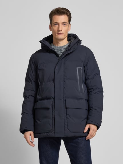 Save The Duck Gewatteerd jack met capuchon, model 'QUINLAN' Marineblauw - 4
