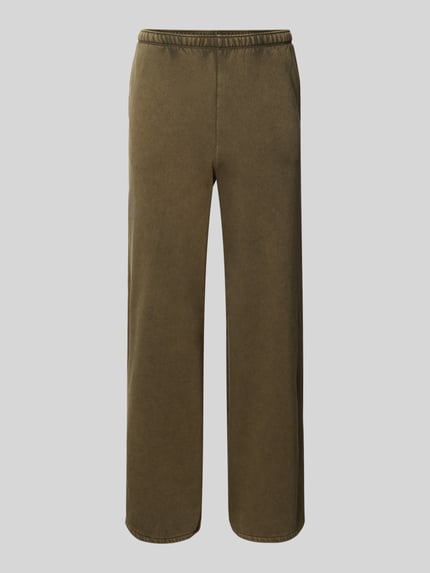 Productfoto, Sweatpants mit elastischem Bund van GAP, katoenmix, losse pasvorm, elastische tailleband, Franse steekzakken, khaki kleur.