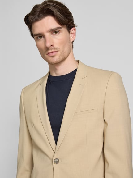 HUGO Slim Fit 2-Knopf-Sakko mit Pattentaschen Modell 'Arti232X' Beige 3
