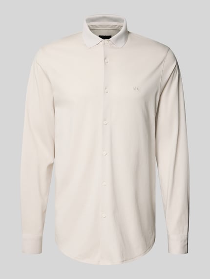 Armani Exchange Regular Fit Freizeithemd mit Haifischkragen Stein 2