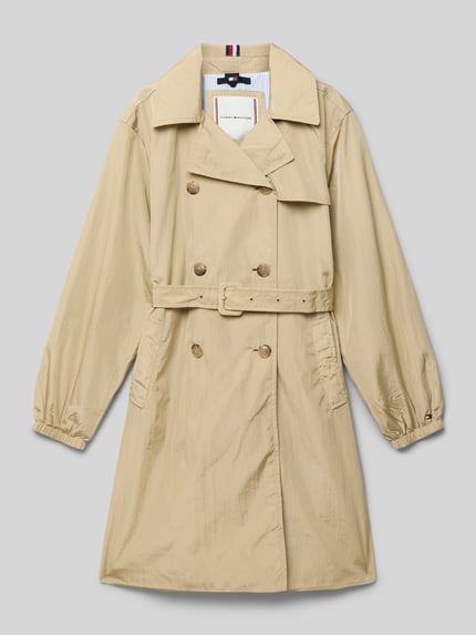 Tommy Hilfiger Teens Trencz z paskiem w talii Camel 1