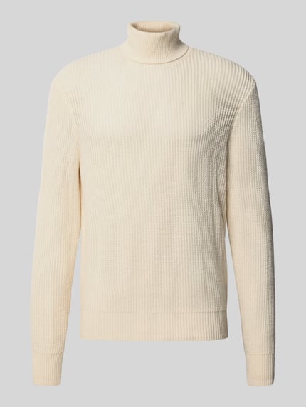 BOSS Pullover aus Wolle mit Rollkragen Offwhite 2