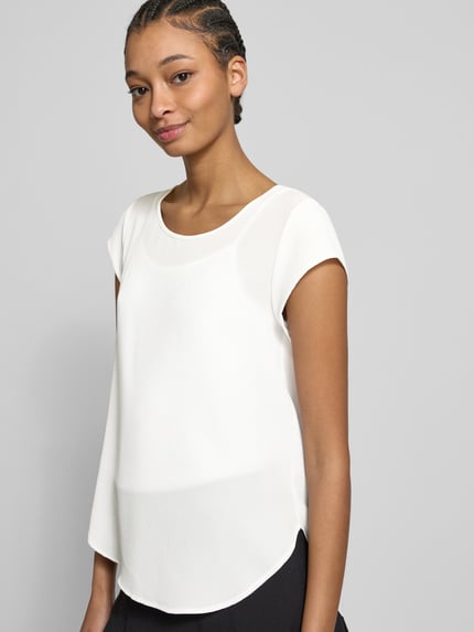 ONLY Blusenshirt in unifarbenem Design Weiss 3