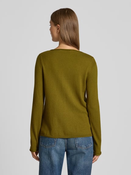 Marc O'Polo Regular Fit Strickpullover aus Schurwoll-Mix Oliv 5