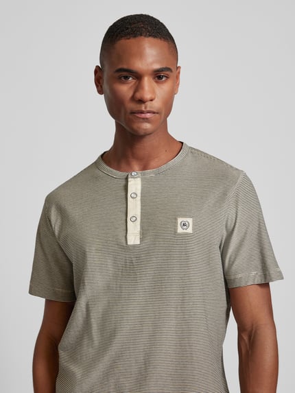 LERROS T-shirt z dekoltem serafino Piaskowy 3