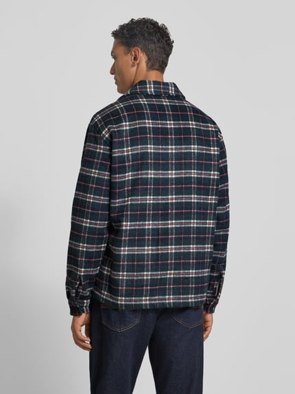 MCNEAL Regular Fit Hemdjacke mit Kentkragen Dunkelblau 5