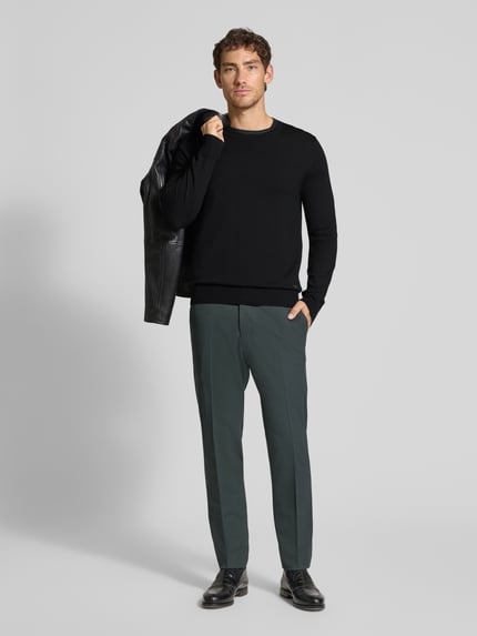 Paul Smith Regular Fit Strickpullover aus reiner Wolle Black 1