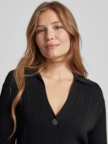 someday. Strickpullover mit V-Ausschnitt Modell 'Tomoya' Black 3