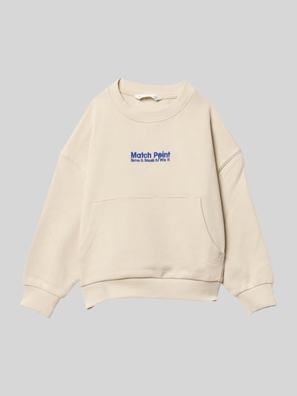 MANGO Sweatshirt mit Statement-Stitching Modell 'play' Sand 1