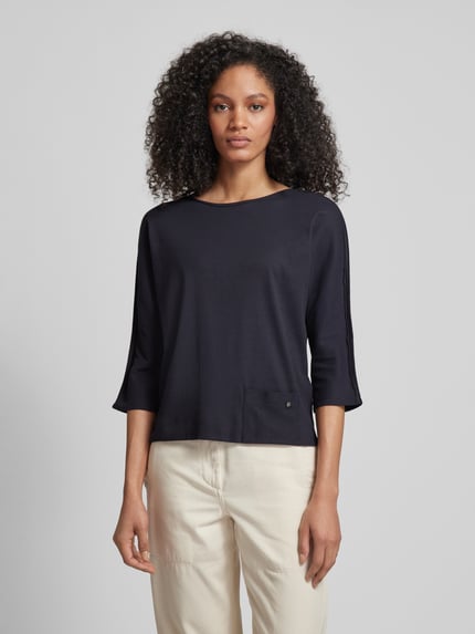 Marc Cain Longsleeve met 3/4-mouwen Marineblauw - 4