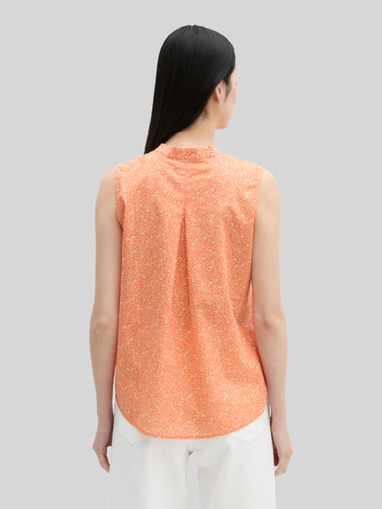 Marc O'Polo loose fit blousetop van puur katoen Oranje - 5