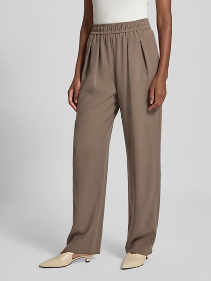 Emporio Armani Hose mit weitem Bein und elastischem Bund Taupe 4