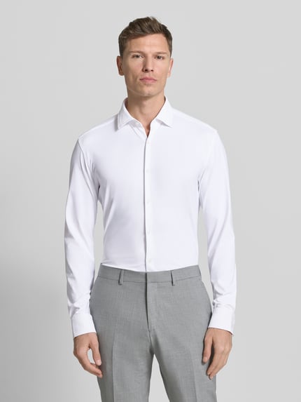 HUGO Slim Fit Businesshemd aus reiner Baumwolle Modell 'KENNO' Weiss 4