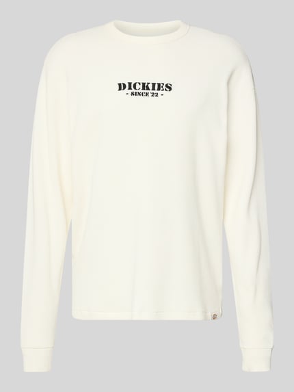 Dickies Shirt met lange mouwen, labelstitching en ronde hals Offwhite - 2